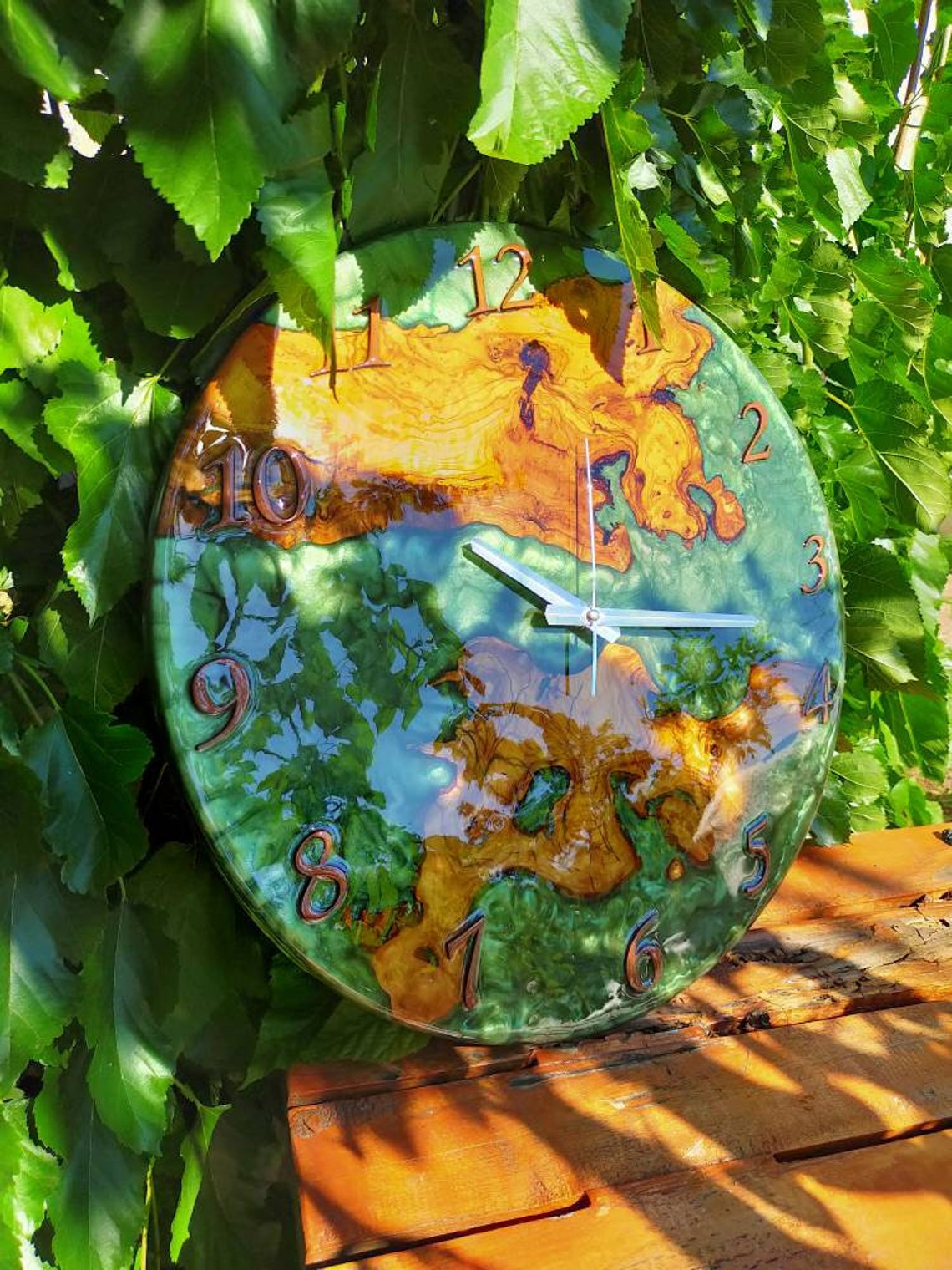 Epoxy Clock Resin Clock Clock for Wall Extra Large Wall Etsy