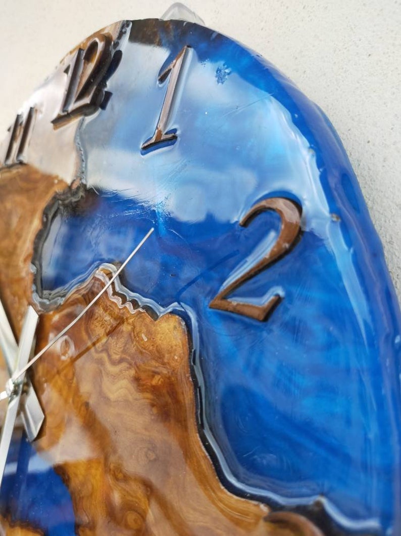 Epoxy clock Resin clock Clock for wall Resin Wall Clock Etsy