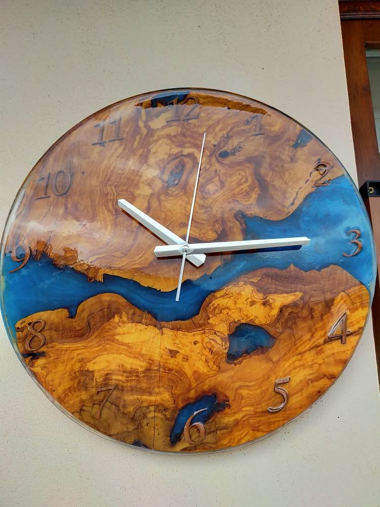 Epoxy Clock Resin Clock Clock for Wall Epoxy Wall Clock Etsy Canada
