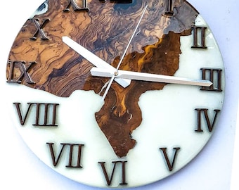 Clocks for wall, Wall art , Resin Wall Clock, Wall Clock, Wood Clock, Wall Decor, Wooden Clock, Large wall clock, Large wall clock