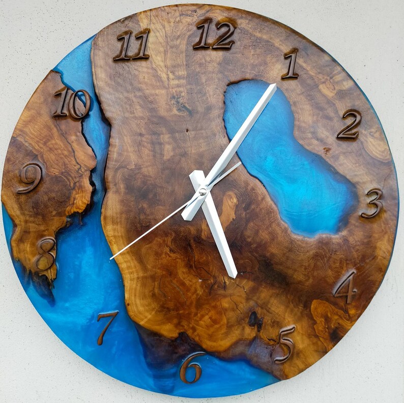 Epoxy Clock Resin Clock Clock for Wall Wall Clock as a Etsy