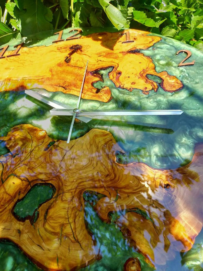 Epoxy Clock Resin Clock Clock for Wall Extra Large Wall Etsy