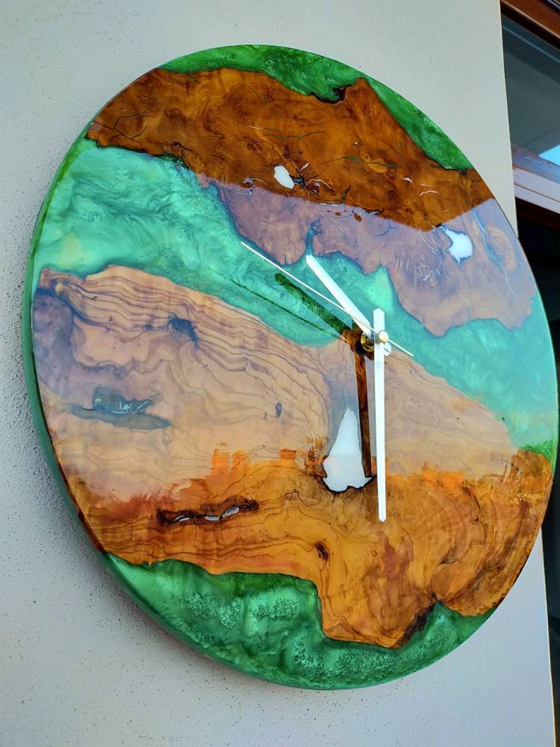 Epoxy Clock Resin Clock Clock for Wall Resin Wall Clock Etsy