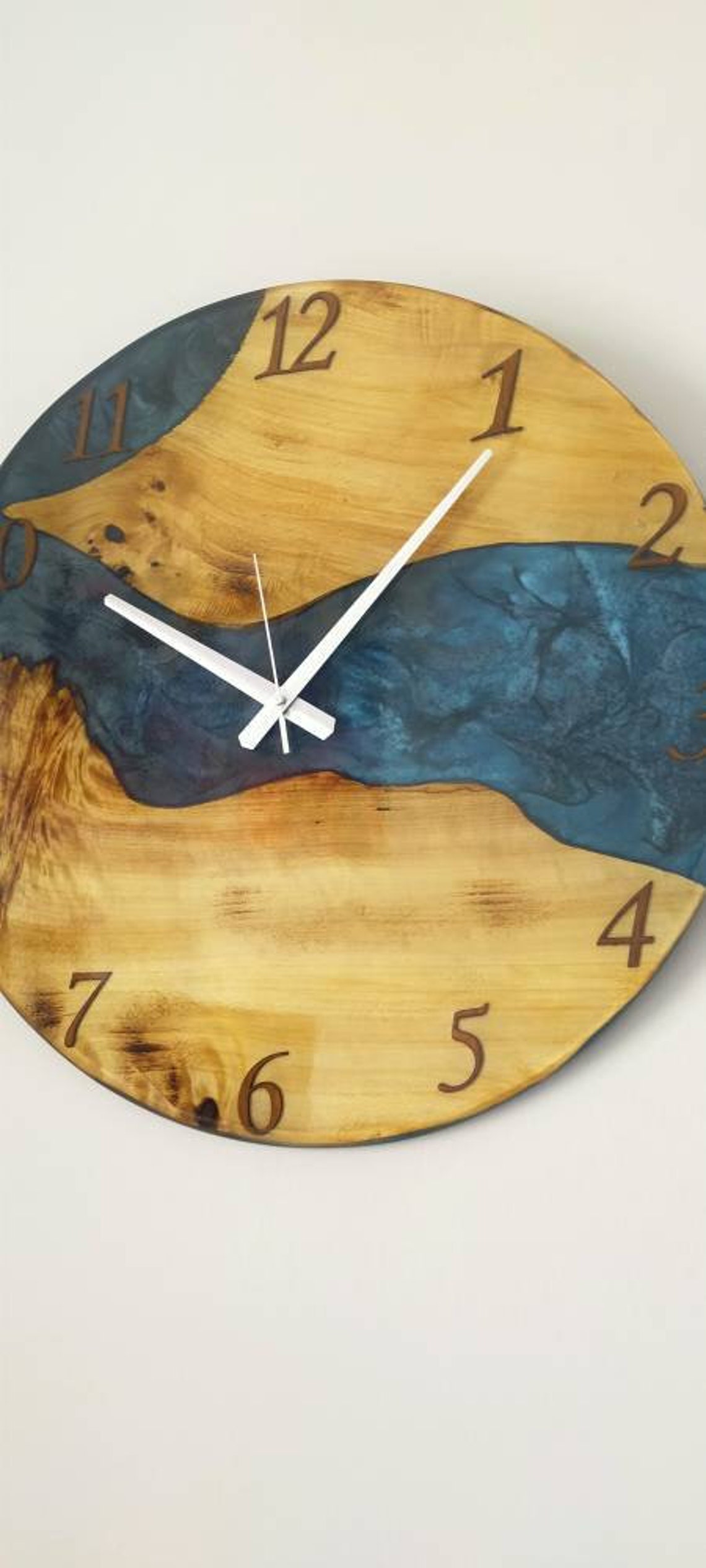 Epoxy Clock Resin Clock Clock for Wall Extra Large Wall Etsy