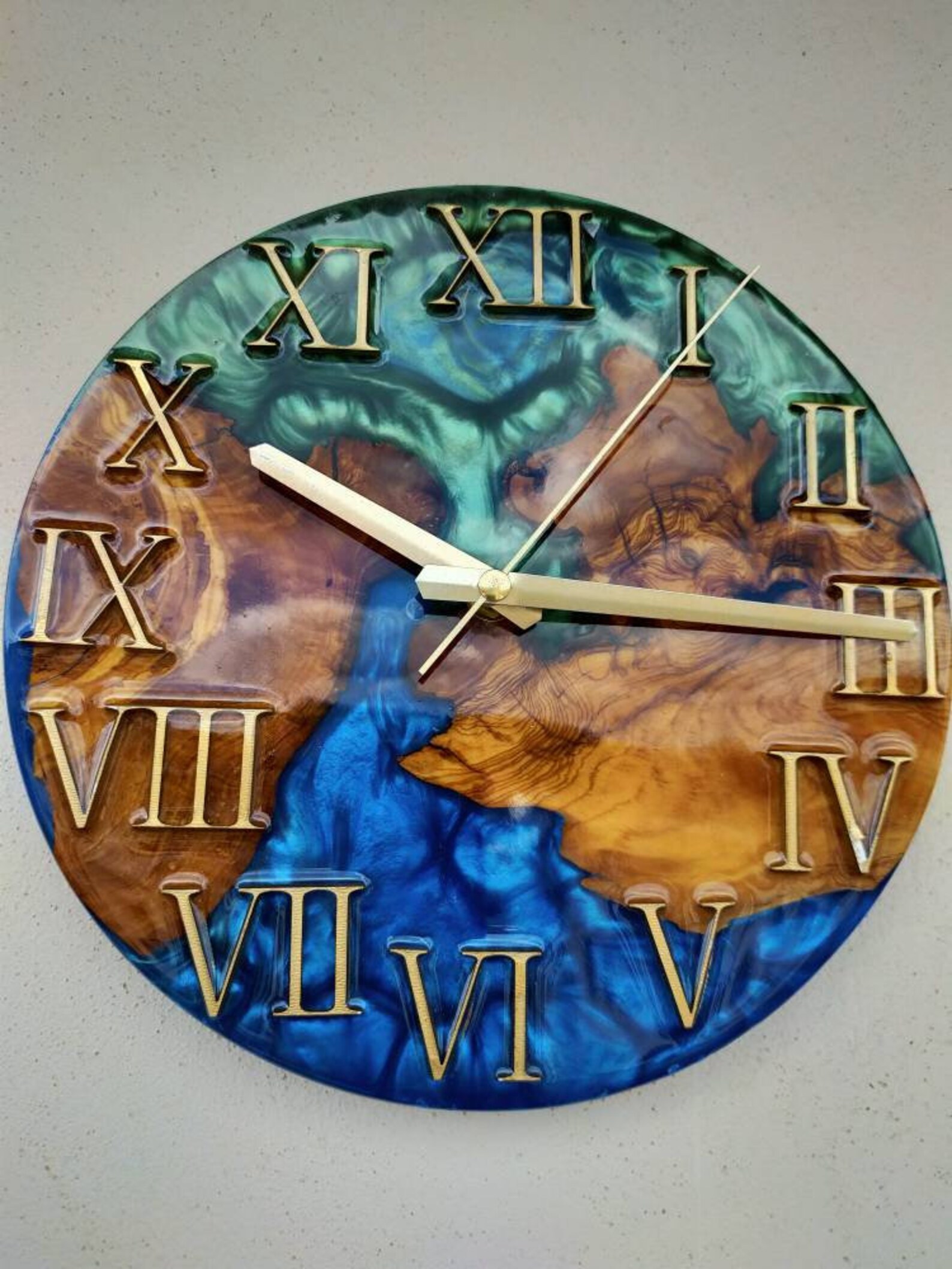 Epoxy Clock Resin Clock Clock for Wall Epoxy Wall Clock Etsy