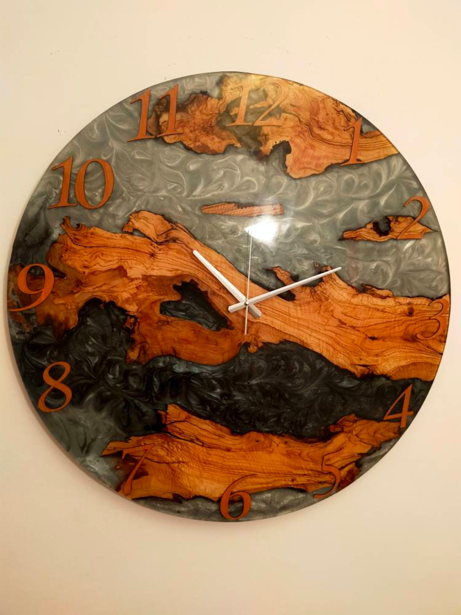 Epoxy Clock Resin Clock Clock for Wall Extra Large Wall Etsy