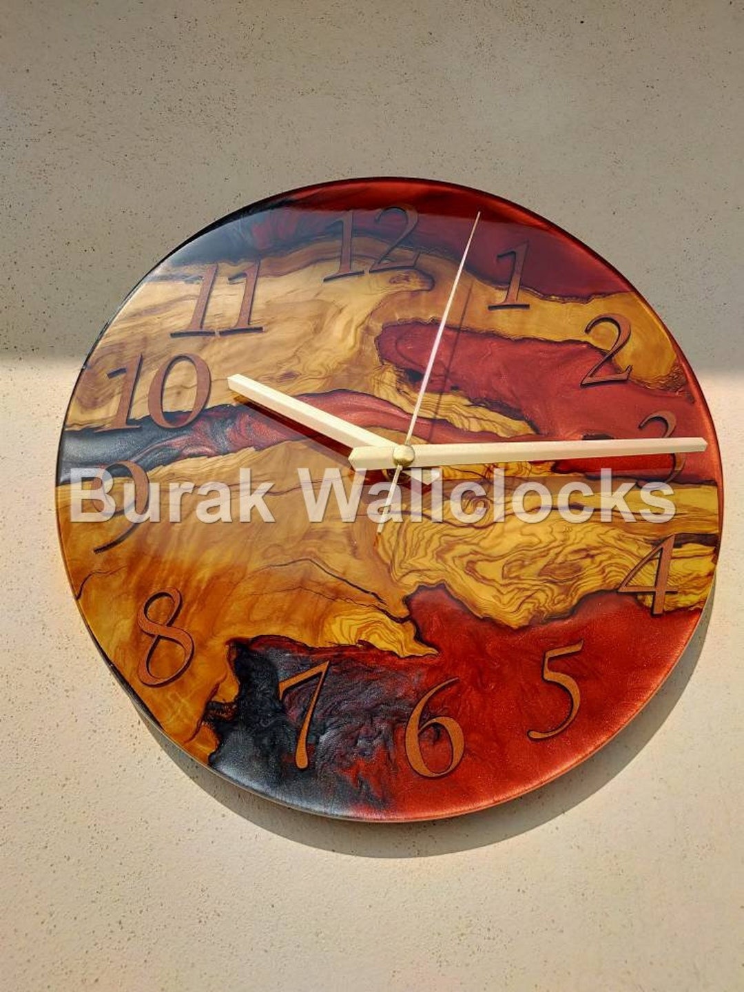 Epoxy Clock Resin Clock Clock for Wall Extra Large Wall Etsy