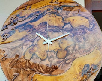 Epoxy clock, Resin clock, Clock for wall, Epoxy Wall Clock, Resin Wall Clock, Wooden Wall Clock, Large wall clock