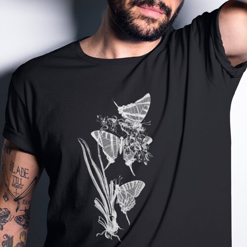 T-shirt Homme Collection Papillons (Rhopalocera) - Coton Heavy Weight - Neuf Sur Mesure