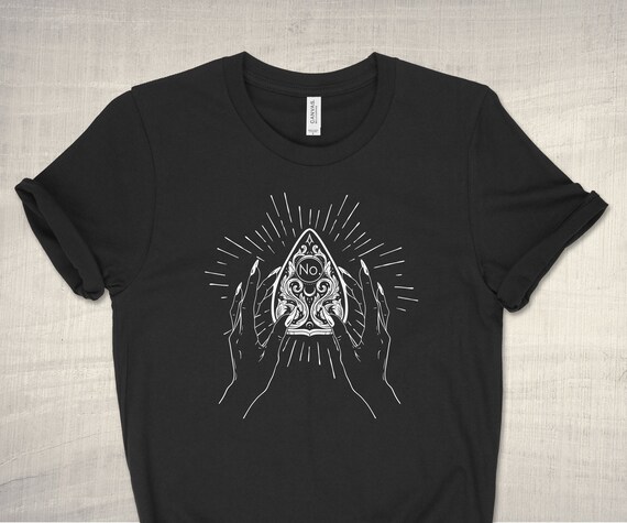 Funny "No" Shirt Women, Witch T-Shirt, Sarcastic Ouija Board Tee, trendy Aesthetic Clothing, Oracle Ladies Plus Size Top, Unisex Graphic Tee