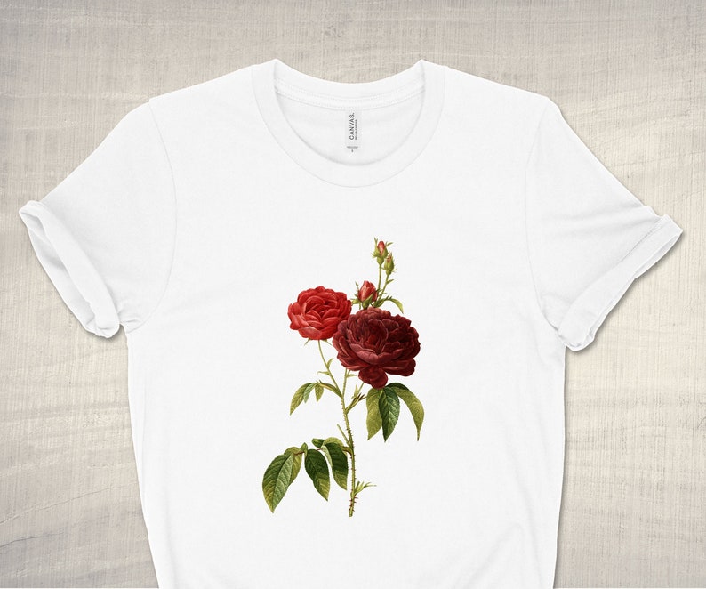 Red Roses Flower Shirt Wildflower Tshirt Women Vintage - Etsy