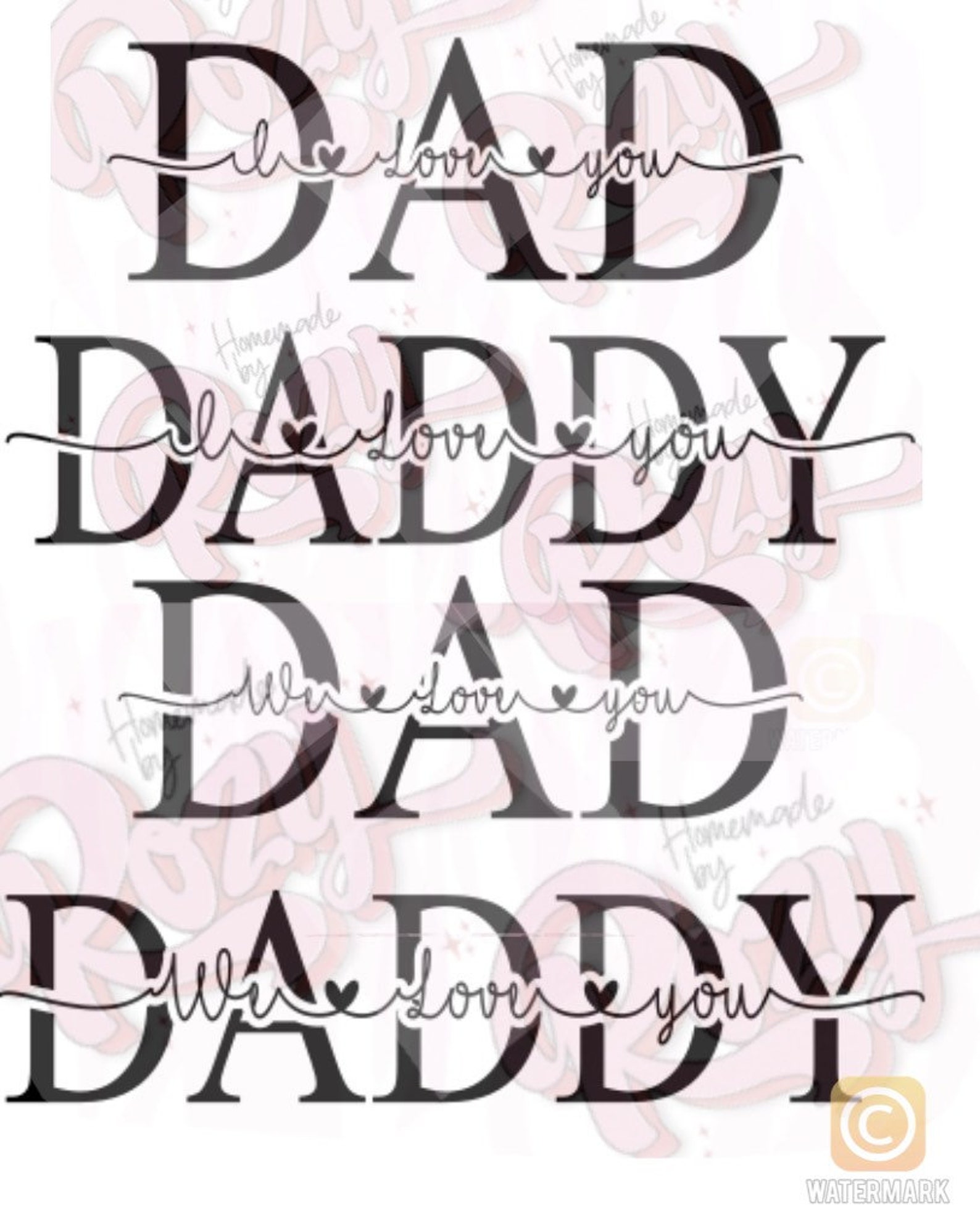 Download Father's Day Svg Dad Daddy I love you We love you SVG | Etsy