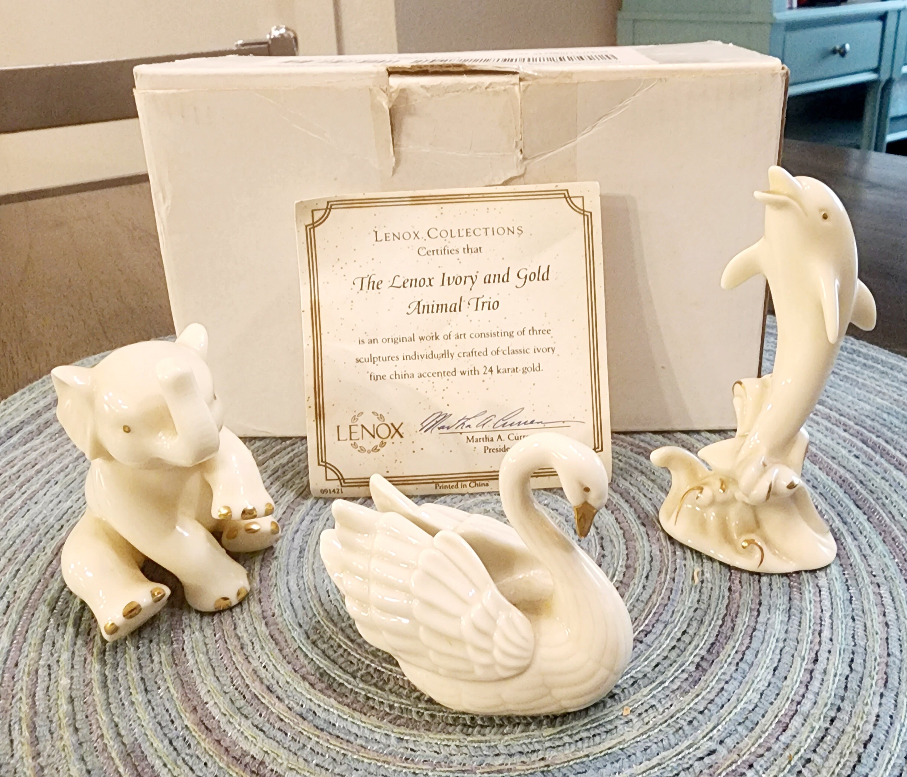 Vintage 1980s Lenox Animal Trio - Etsy