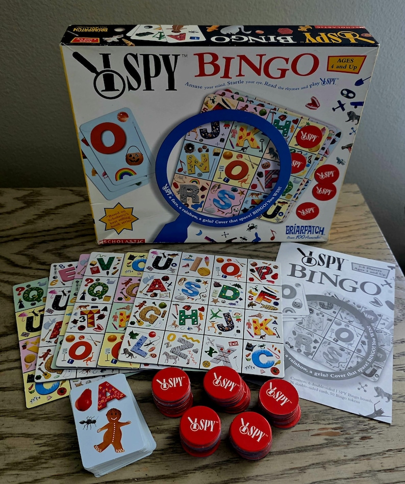 How Many Bingo Boxes Vintage 2003 Scholastic I Spy Bingo Game by Briarpatch Complete 2000s ...