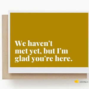 Tarjeta de nuevo empleado - Tarjeta de bienvenida - Tarjeta para compañero de trabajo - Tarjeta para cliente - Tarjeta para empleado
