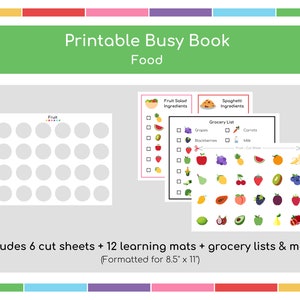 Lebensmittelgeschäft druckbar,Lebensmittelgeschäft Kinder,Quiet Book Seiten,druckbare Busy Binder Kleinkind,Busy Books,printable Busy Book Vorschule