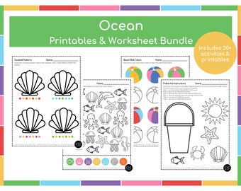 Ocean Workbook - Learning printables & activities for kids