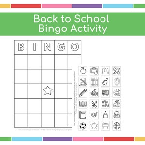 Create Your Own Back to School BINGO Game (8.5x11)