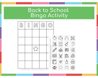 Create Your Own Back to School BINGO Game (8.5x11)