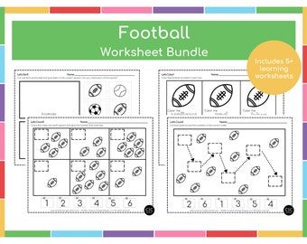 Football Workbook - Learning printables & activities for kids