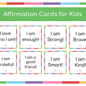 Affirmation Cards for Kids, Affirmation Station, Affirmation Mirror, Affirmation Cards Printable, Affirmation Kids Cards,Classroom Printable