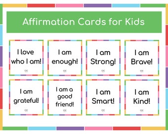 Affirmation Cards for Kids, Affirmation Station, Affirmation Mirror, Affirmation Cards Printable, Affirmation Kids Cards,Classroom Printable