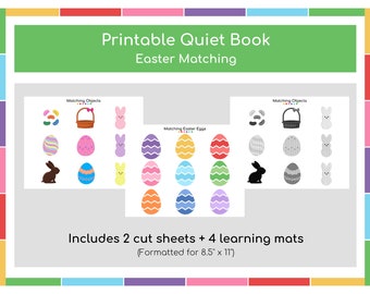 Easter Busy Book Printable,Quiet Book Pages,Printable Busy Binder Toddler,Busy Books for Toddlers,Printable Busy Book Preschool