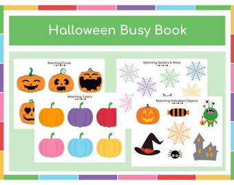 Halloween Printable,Quiet Book Pages,Printable Busy Binder Toddler,Busy Books for Toddlers,Printable Busy Book Preschool