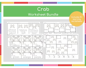 Cahier de crabe - Apprendre les imprimables et les activités pour les enfants
