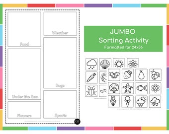 Jumbo Object Sorting Activity for Kids (24x36)