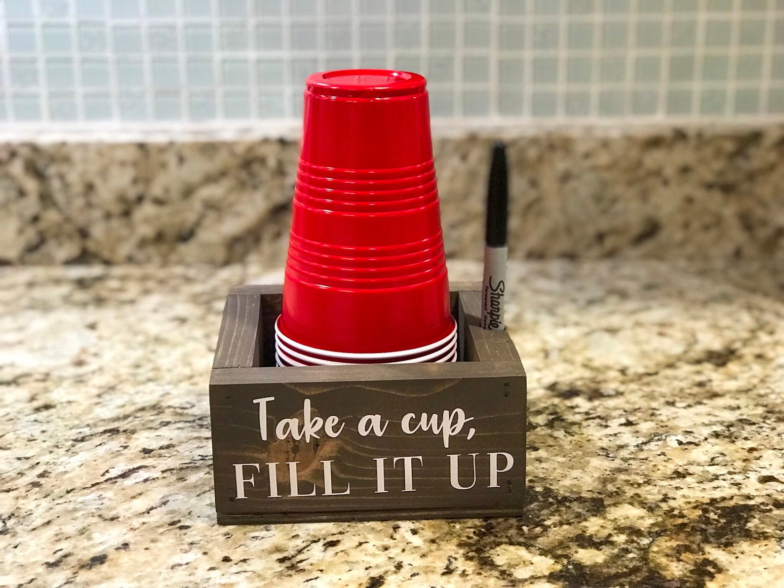 Solo Cup Holder with Marker Solo Party Cup Holder Drunk AF Etsy