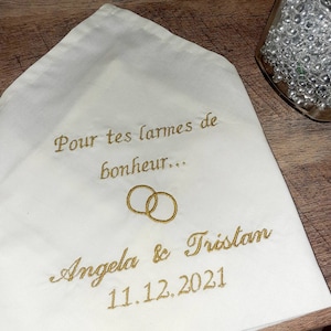 Mouchoir personnalisé mariage