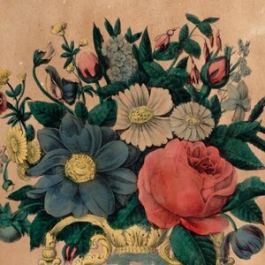 Flower Album Cover - Engraving on Paper - Digital File