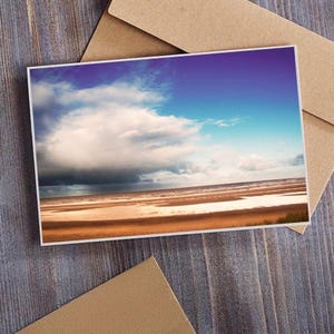 Tarjeta de felicitación / Tarjeta en blanco / Tarjeta de cumpleaños / Tarjeta de aniversario / Paisaje marino invernal