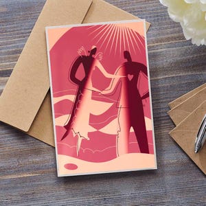 Tarjeta de felicitación / Tarjeta de cumpleaños / Tarjeta de San Valentín / Tarjeta en blanco / Amantes