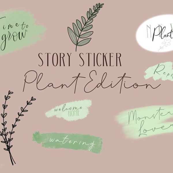 Story Sticker, Pflanzensticker, Sticker, Pflanzen, Plants, Story Sticker Plants