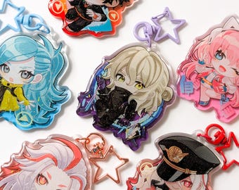 AI : The Somnium Files Gradient Keychains ( Kaname Date , Aiba , Mizuki , Ryuki ,Tama )