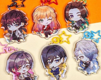 Bustafellows Keychain Charm Limbo, Teuta, Scarecrow, Helvetica, Mozu, Shu
