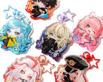 AI : The Somnium Files Gradient Keychains ( Kaname Date , Aiba , Mizuki , Ryuki ,Tama )