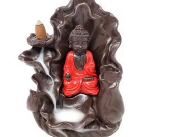 Sitting Buddha backflow Incense burner
