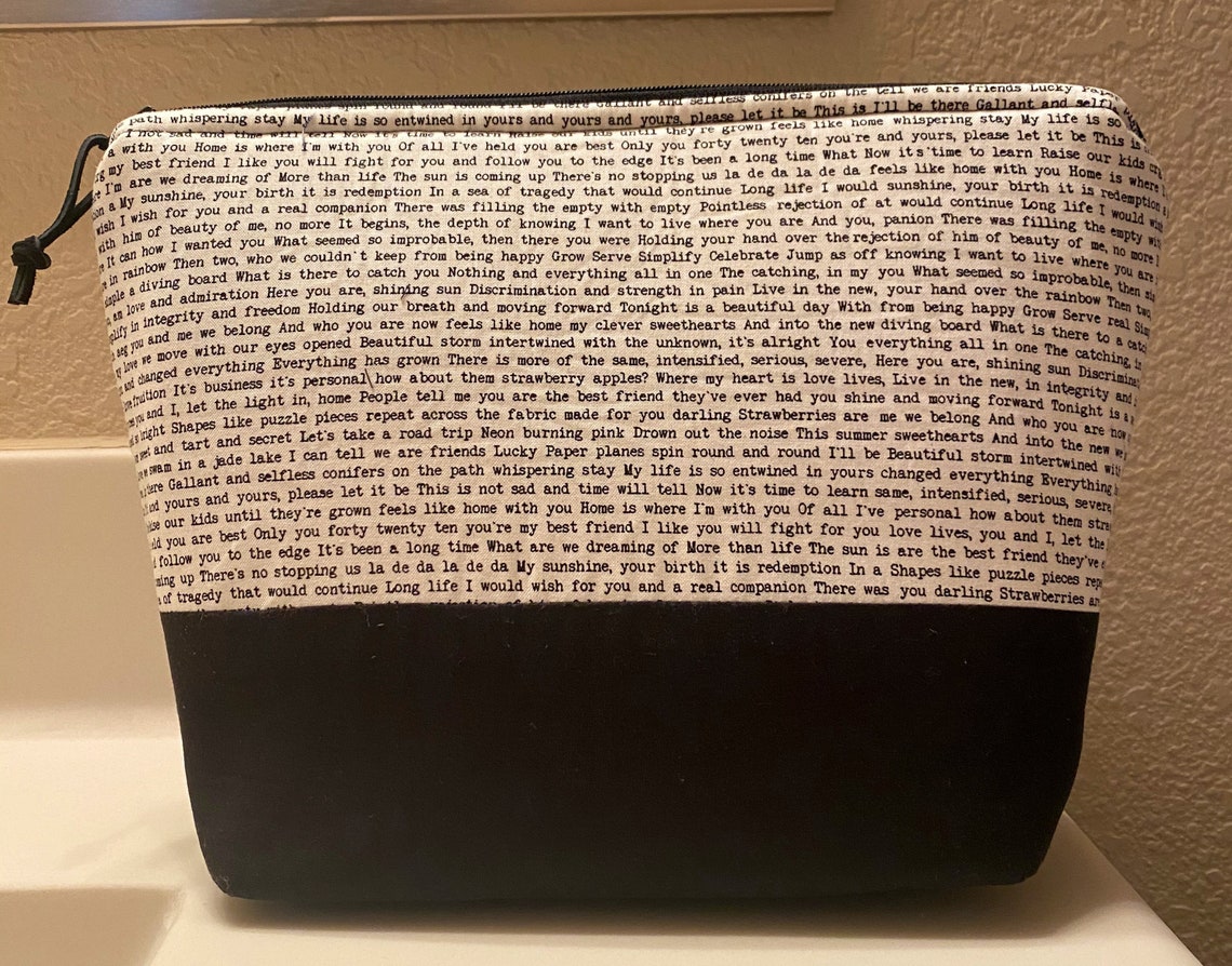 Word Bag Words Literature Bag Bookish Gift Book Cosmetic Etsy Hong Kong