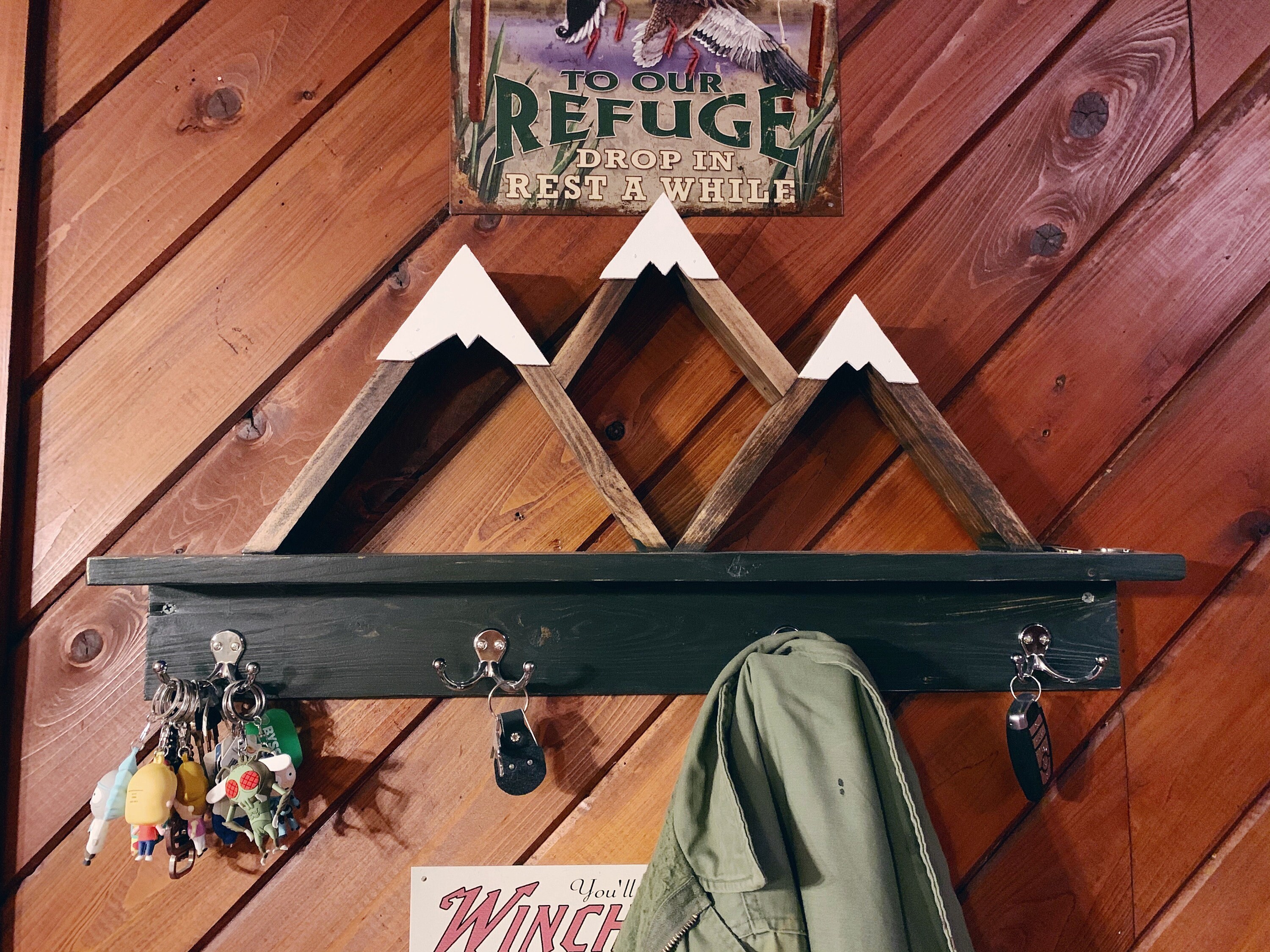 Mountain Coat Rack, Mountain Themed Decor, Coat Rack, Rustic Home Decor ...