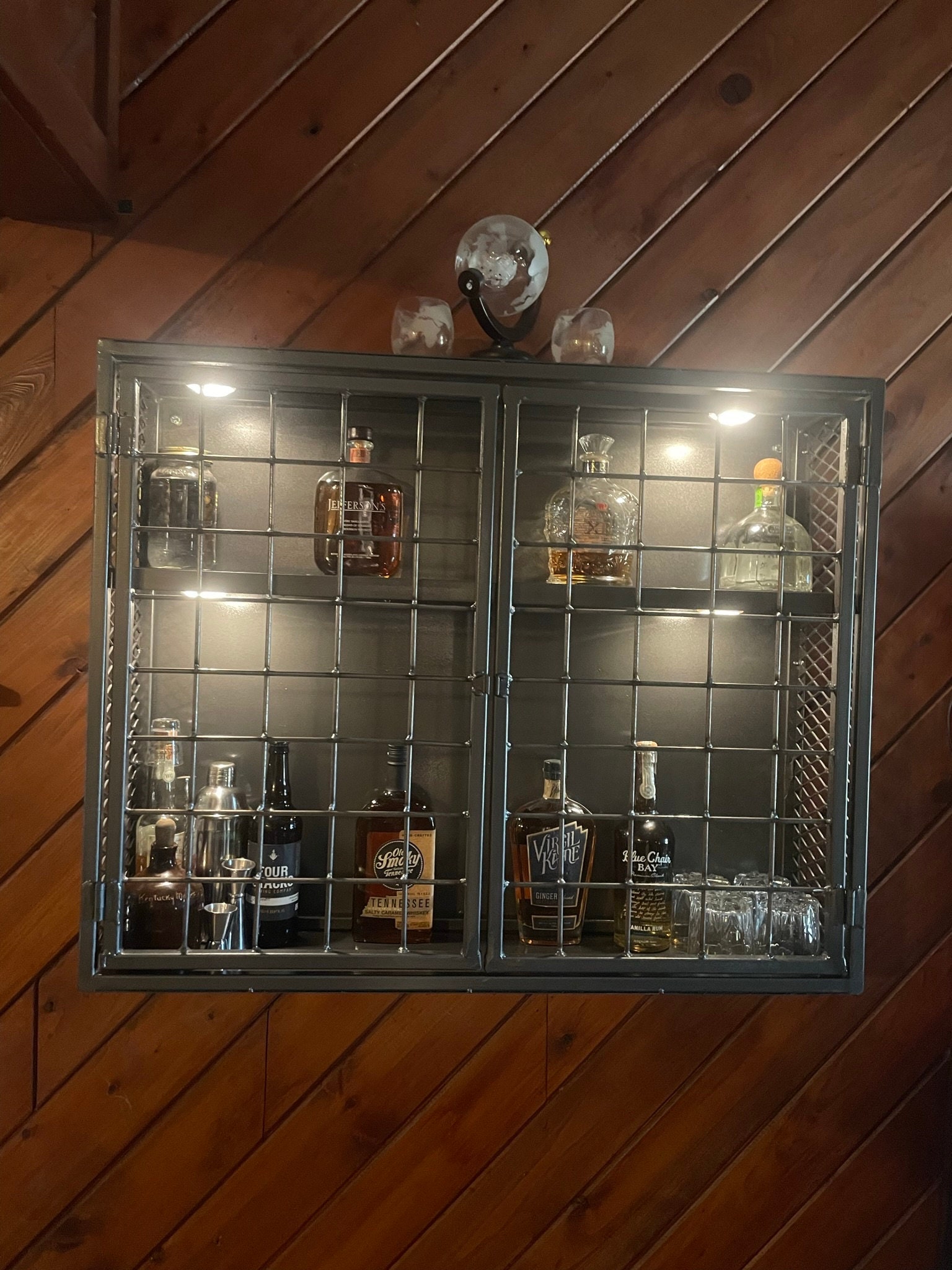 Wall Mounted Liquor Cabinet Etsy