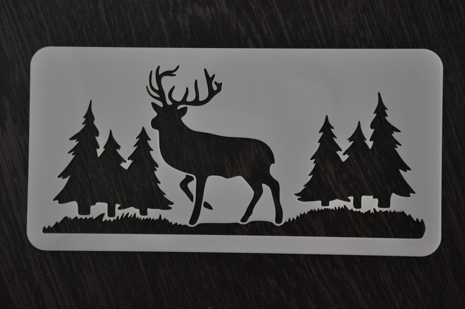 Deer in the Forest Stencil Custom Stencil Any Font Any Etsy