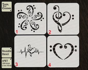 Plantilla de símbolos musicales