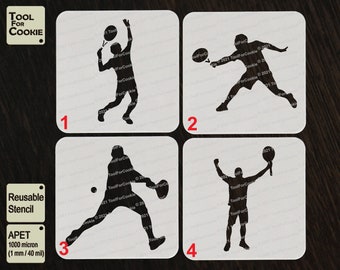 Tennis Player Stencil
