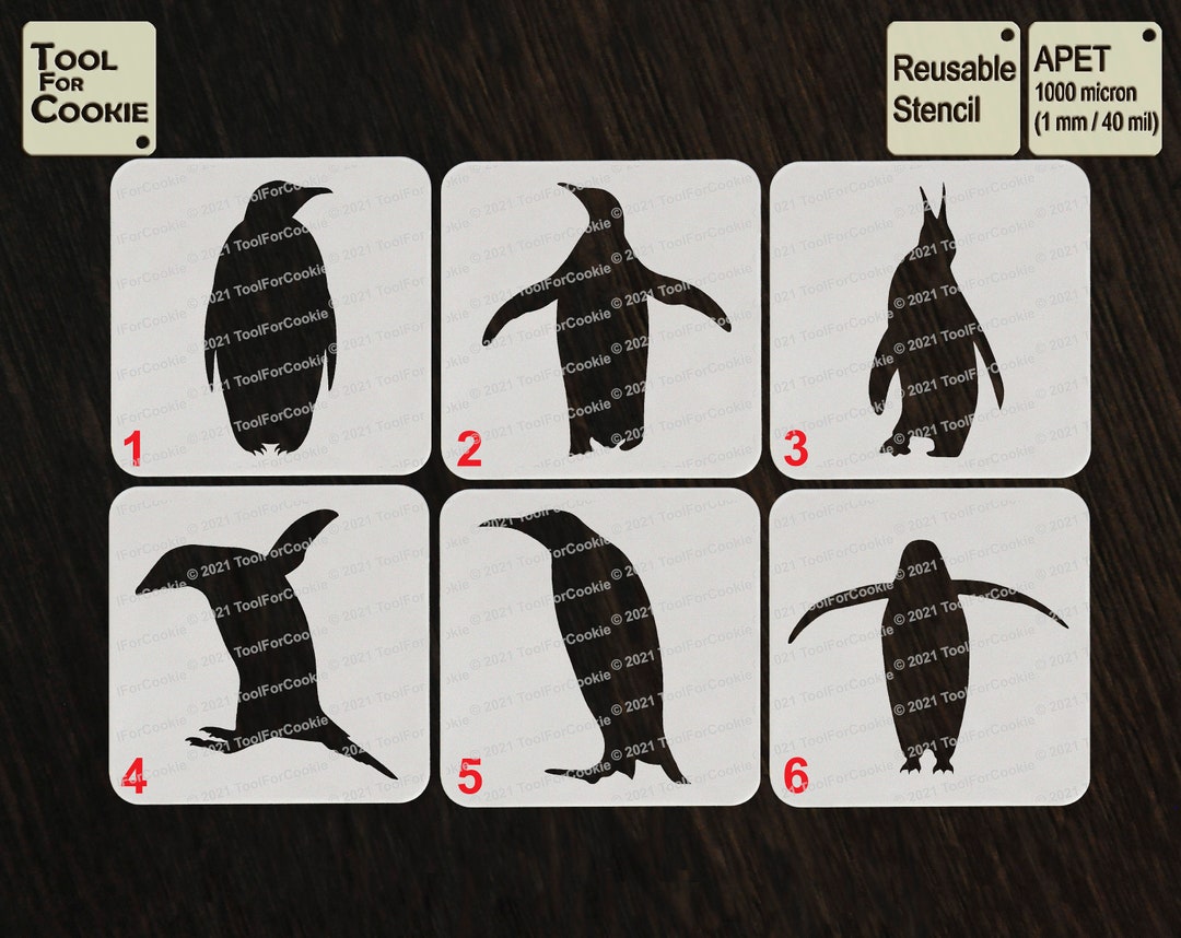 Penguin Stencil - Etsy
