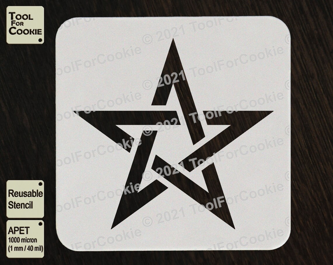 Pentagram Stencil Etsy
