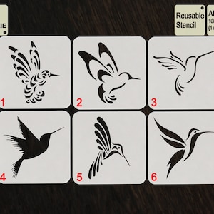 Kolibri Schablone, Stammes- Vogel Schablone, benutzerdefinierte Schablone, jede Schriftart, jedes Design, jede Größe, Schablonen