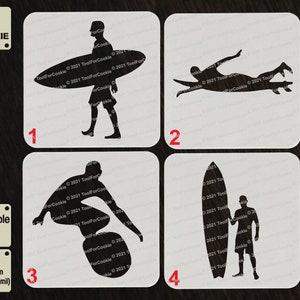 Surfer Man Stencil, Beach stencil, Custom Stencil